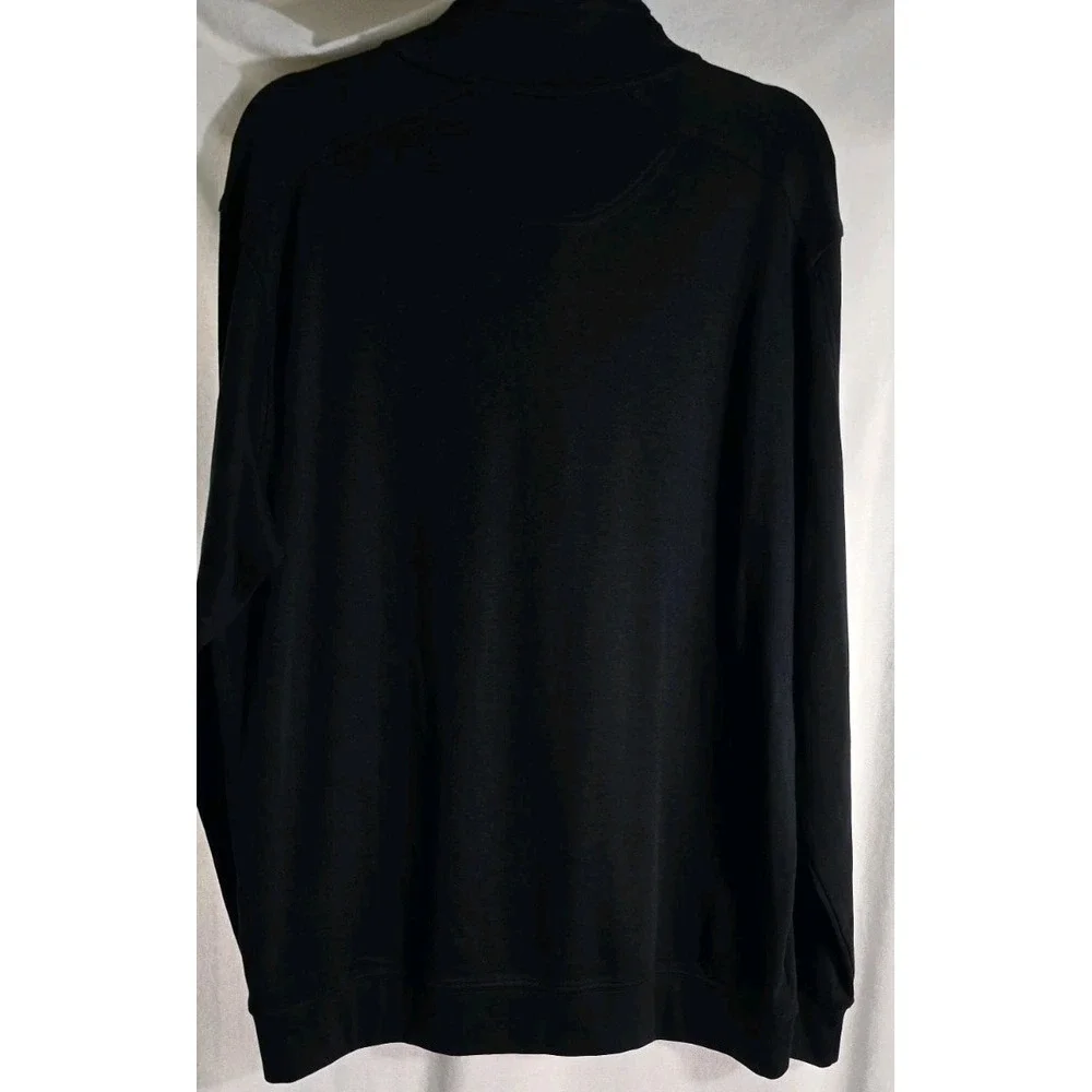 Greg Norman‎ Mens Black Pullover 1/4 Zip Sweater Sz Large